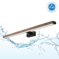 Brilagi - LED-Badspiegelbeleuchtung WOODY MIRROR 3-in-1 LED/15W/230V 80 cm IP44 schwarz/Eiche Nussbaum