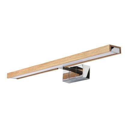 BRILAGI - LED-Beleuchtung für Badezimmerspiegel 3-in-1 WOODY MIRROR LED/12W/230V 60 cm IP44 Hochglanz-Chrom/Eiche