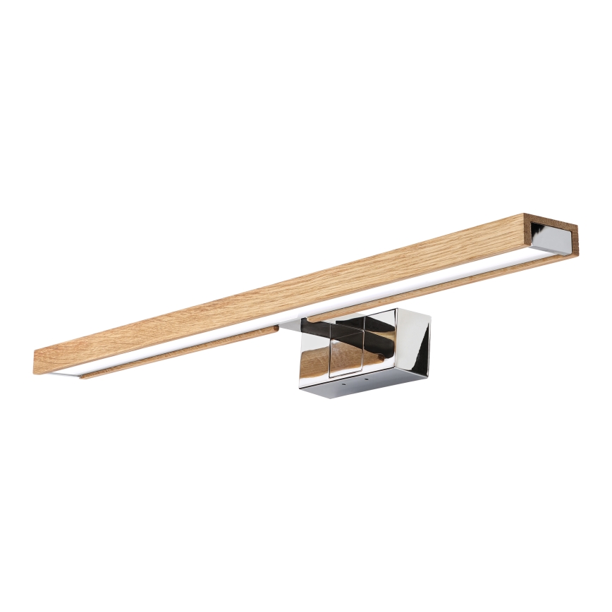 BRILAGI - LED-Beleuchtung für Badezimmerspiegel 3-in-1 WOODY MIRROR LED/12W/230V 60 cm IP44 Hochglanz-Chrom/Eiche