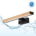 Brilagi - LED-Badspiegelleuchte 3-in-1 WOODY MIRROR LED/8W/230V IP44 schwarz/Eiche