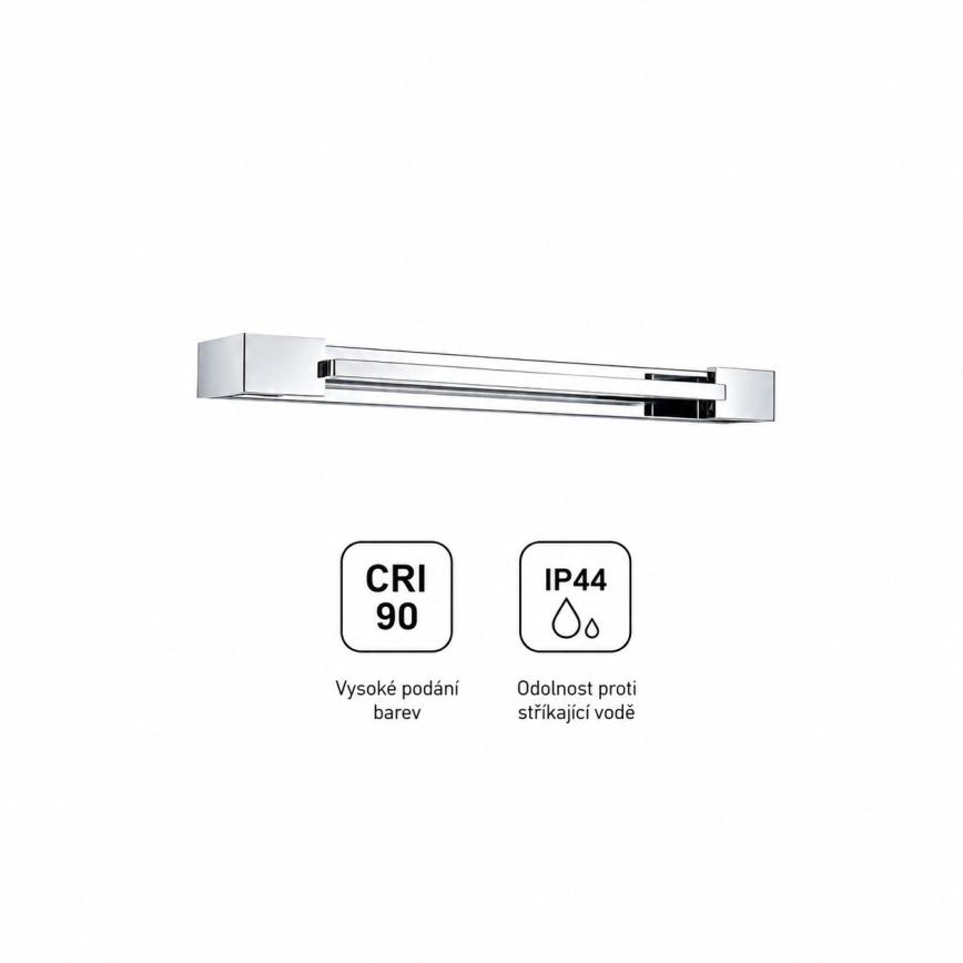 Brilagi - LED-Spiegelleuchte für Badezimmer AQUA LINE LED/12W/230V 45 cm IP44 glänzender Chrom CRI 90