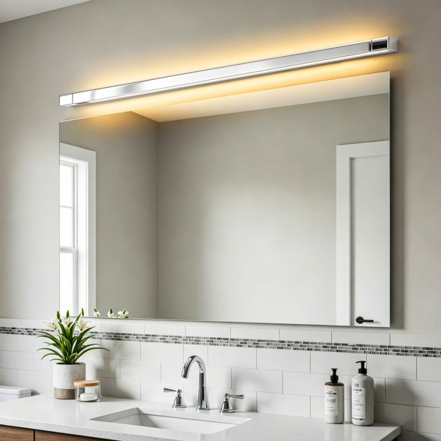 Brilagi - LED-Beleuchtung für Badezimmerspiegel AQUA LINE LED/36W/230V 120 cm IP44 glänzender Chrom CRI 90