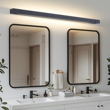 Brilagi - LED Badspiegelleuchte AQUA LINE LED/36W/230V 120 cm IP44 Schwarz CRI 90