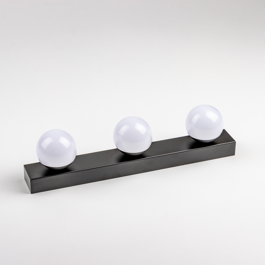 Brilagi - LED-Spiegelleuchte für Badezimmer HOLLYWOOD 3xLED/3W/230V 39 cm IP44 schwarz