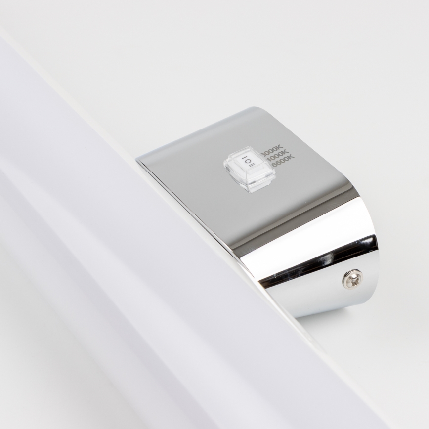 Brilagi - LED-Spiegelleuchte TUBE, 15 W, 230 V, 3000/4000/6500 K, IP44, glänzender Chrom