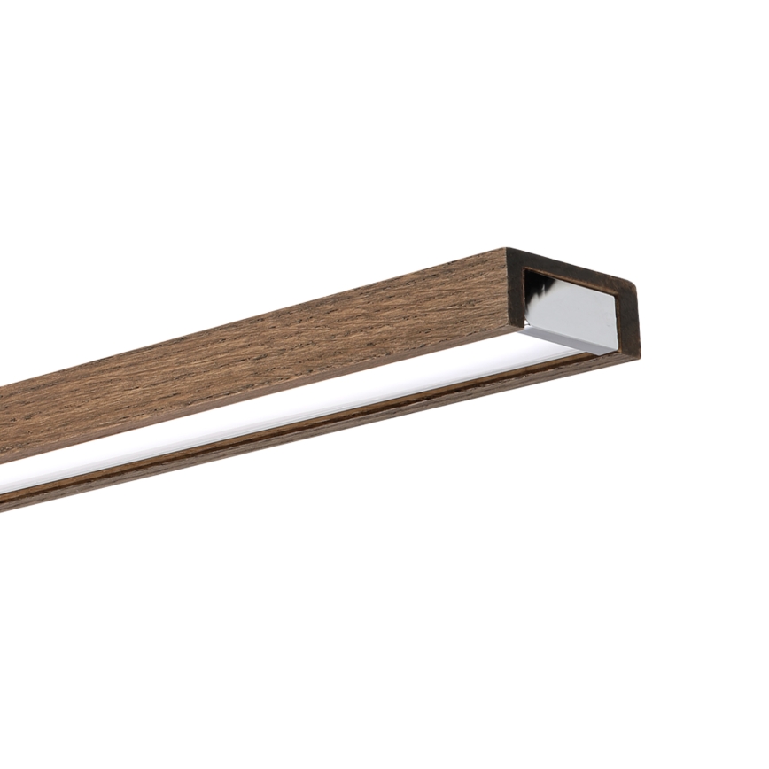 BRILAGI - LED-Spiegelbeleuchtung für das Badezimmer WOODY MIRROR 3v1 LED/15W/230V 80 cm IP44 glänzender Chrom/Eiche Nussbaum