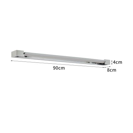 Brilagi - LED-Badspiegelleuchte AQUA LINE LED/24W/230V 90 cm IP44 Hochglanzchrom CRI 90