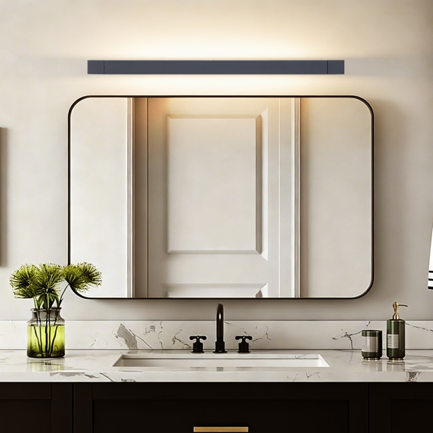 BRILAGI - LED-Badspiegelleuchte AQUA LINE LED/20W/230V 80 cm IP44 schwarz CRI 90