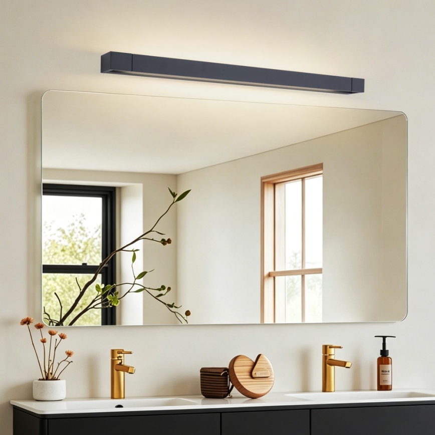 BRILAGI - LED-Badspiegelleuchte AQUA LINE LED/20W/230V 80 cm IP44 schwarz CRI 90