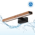 Brilagi - LED-Beleuchtung für Badezimmerspiegel WOODY MIRROR 3v1 LED/8W/230V 40 cm IP44 schwarz/Eiche