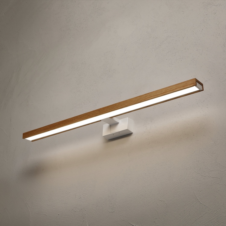 Brilagi - LED-Badezimmer-Spiegelbeleuchtung 3-in-1 WOODY MIRROR LED/15W/230V 80 cm IP44 weiß/Eiche