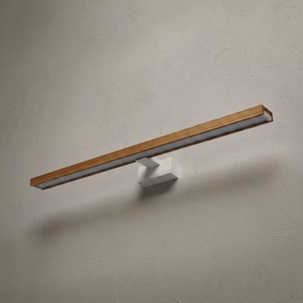 Brilagi - LED-Badezimmer-Spiegelbeleuchtung 3-in-1 WOODY MIRROR LED/15W/230V 80 cm IP44 weiß/Eiche