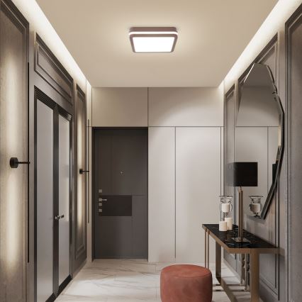 Brilagi - LED-Außen-Deckenleuchte mit Sensor BENE LED/24W/230V 26x26 cm braun IP54