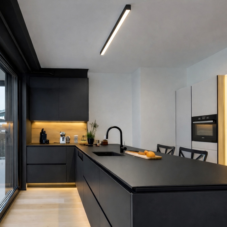 Brilagi - LED-Deckenaufbauleuchte FULLDAY LED/20/30/40W/230V 2700/4000/6000K 120 cm schwarz