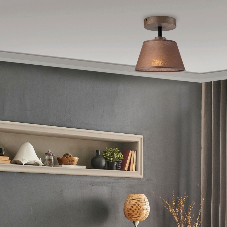 Brilagi - LED Deckenleuchte ANTHONY 1xE14/60W/230V Eiche Nussbaum/Braun