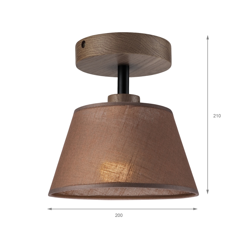 Brilagi - LED Deckenleuchte ANTHONY 1xE14/60W/230V Eiche Nussbaum/Braun
