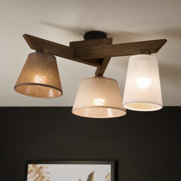 Brilagi - LED Deckenleuchte ANTHONY 3xE14/40W/230V Eiche Nussbaum