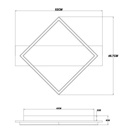 Brilagi - LED Deckenleuchte AXIS LED/18W/230V