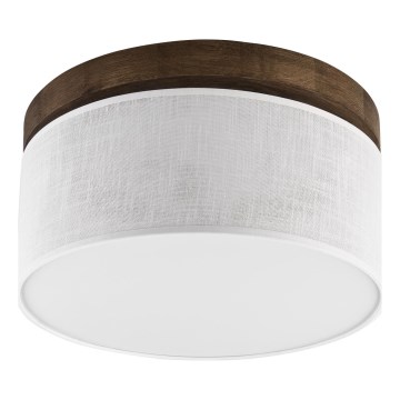 Brilagi - LED Deckenleuchte BELLADONNA 1xE27/15W/230V Ø 30 cm Weiß/Eiche Nussbaum