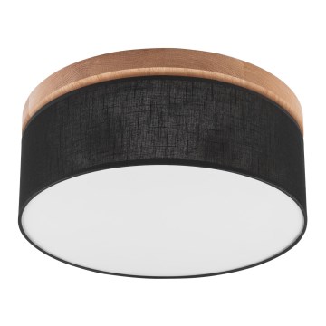 Brilagi - LED Deckenleuchte BELLADONNA 2xE27/15W/230V schwarz/Eiche