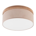 Brilagi - LED Deckenleuchte BELLADONNA 2xE27/15W/230V Ø 40 cm Beige/Eiche