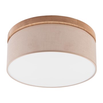 Brilagi - LED Deckenleuchte BELLADONNA 2xE27/15W/230V Ø 40 cm Beige/Eiche