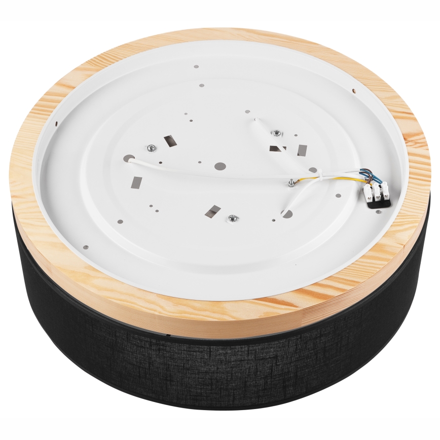 Brilagi - LED Deckenleuchte BELLADONNA 3xE27/15W/230V d 50 cm schwarz/Kiefer