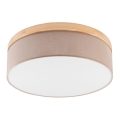 Brilagi - LED Deckenleuchte BELLADONNA 3xE27/15W/230V Ø 50 cm beige/Kiefer