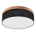 Brilagi - LED Deckenleuchte BELLADONNA 3xE27/15W/230V Ø 50 cm Schwarz/Eiche