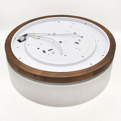 BRILAGI - LED-Deckenleuchte BELLADONNA 3xE27/15W/230V Ø 50 cm weiß/Eiche-Kirsche