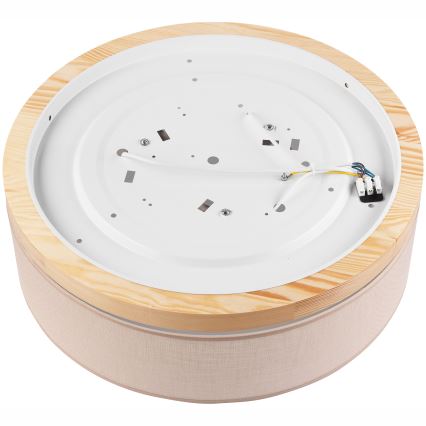 Brilagi - LED Deckenleuchte BELLADONNA 3xE27/15W/230V Ø 50 cm beige/Kiefer