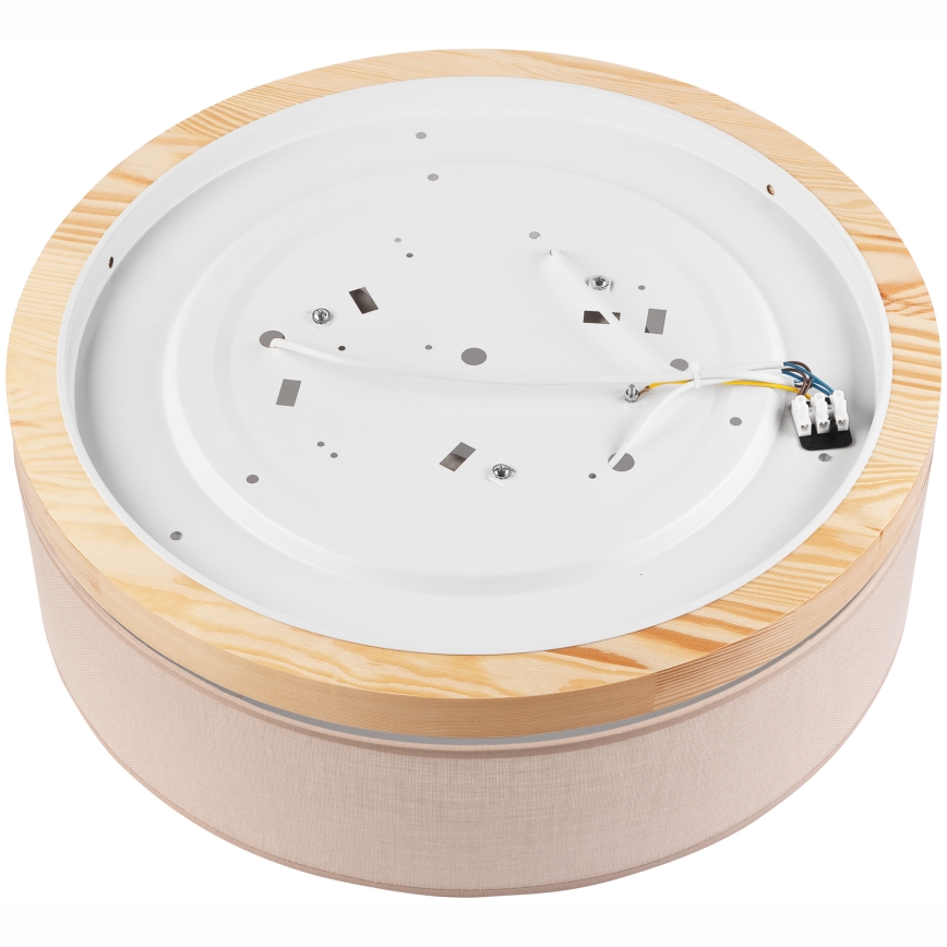 Brilagi - LED Deckenleuchte BELLADONNA 3xE27/15W/230V Ø 50 cm beige/Kiefer