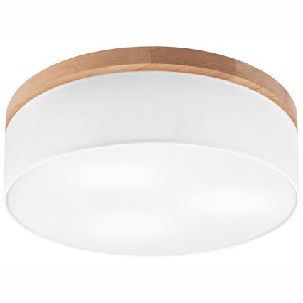 Brilagi - LED Deckenleuchte BELLADONNA 3xE27/15W/230V Ø 50 cm Weiß/Eiche