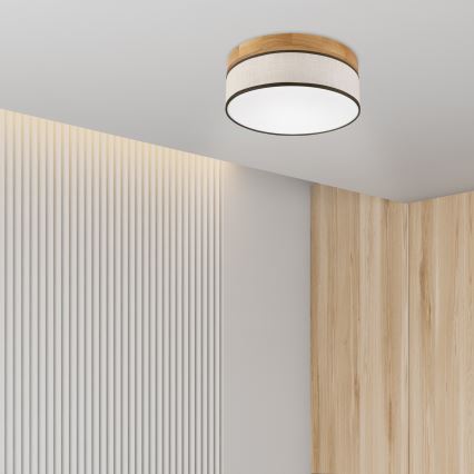 Brilagi - LED Deckenleuchte BELLADONNA LED/20W/230V Ø 30 cm creme/eiche