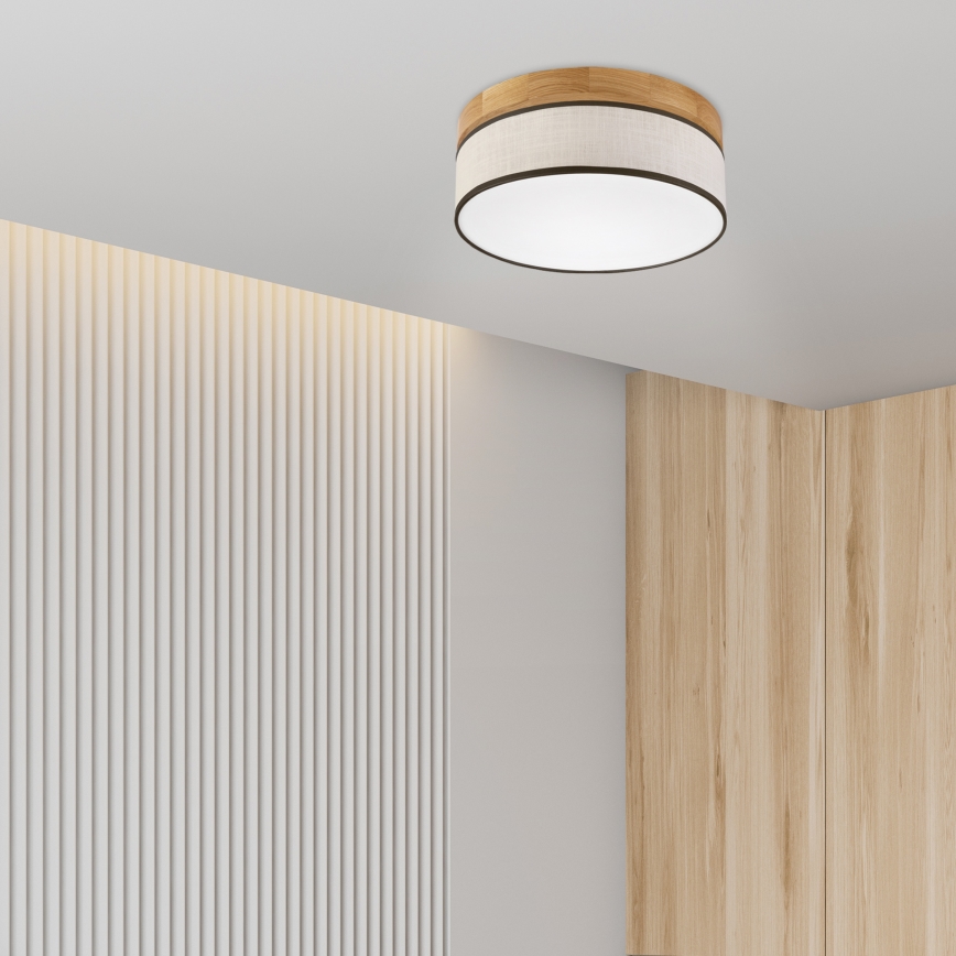Brilagi - LED Deckenleuchte BELLADONNA LED/20W/230V Ø 30 cm creme/eiche