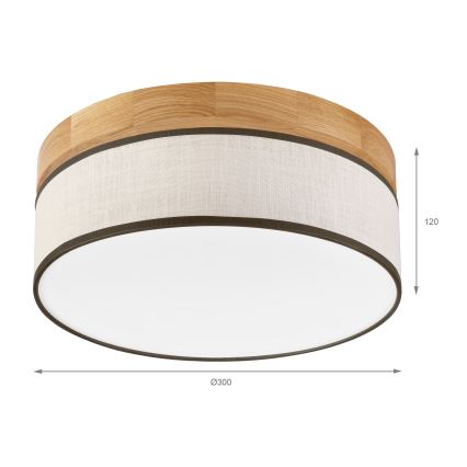 Brilagi - LED Deckenleuchte BELLADONNA LED/20W/230V Ø 30 cm creme/eiche