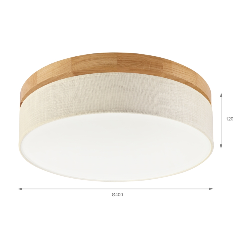 Brilagi - LED Deckenleuchte BELLADONNA LED/36W/230V Durchmesser 40 cm beige/Eiche
