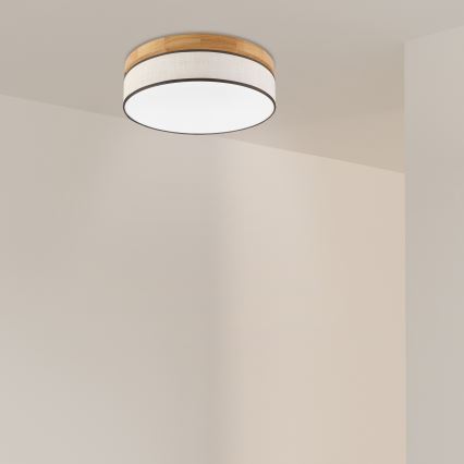 Brilagi - LED-Deckenleuchte BELLADONNA LED/36W/230V Ø 40 cm creme/Eiche