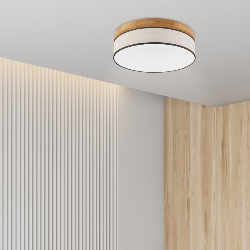 Brilagi - LED-Deckenleuchte BELLADONNA LED/36W/230V Ø 40 cm creme/Eiche