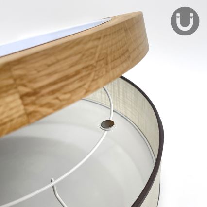 Brilagi - LED-Deckenleuchte BELLADONNA LED/36W/230V Ø 40 cm creme/Eiche