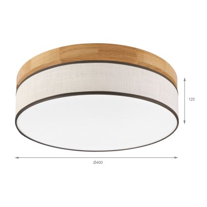 Brilagi - LED-Deckenleuchte BELLADONNA LED/36W/230V Ø 40 cm creme/Eiche