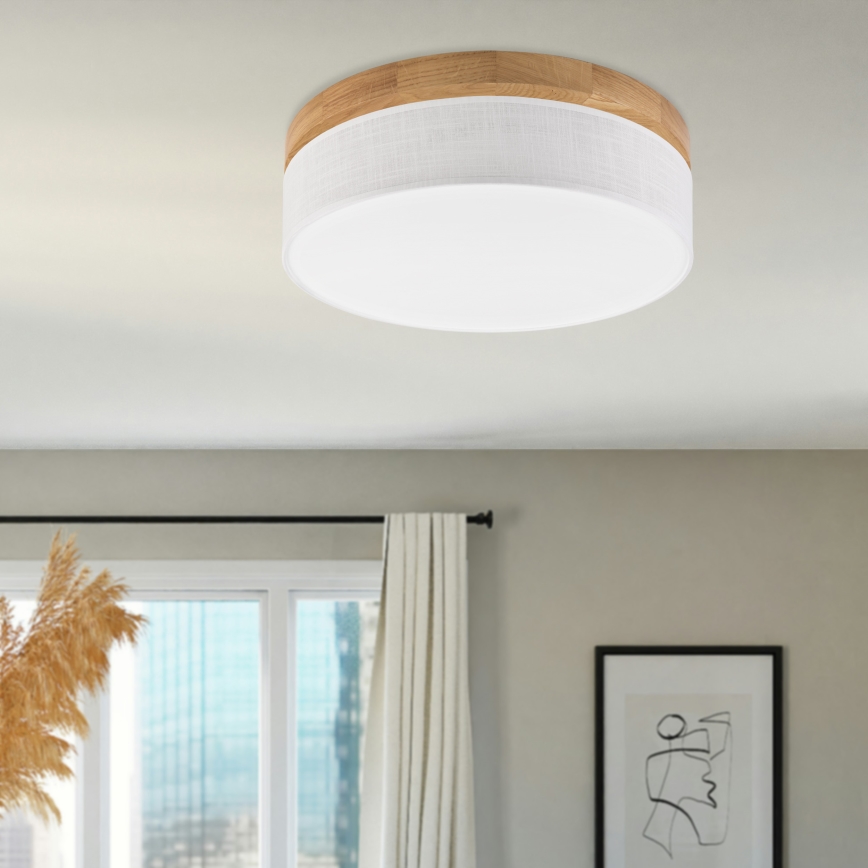 Brilagi - LED Deckenleuchte BELLADONNA LED/36W/230V Ø 40 cm weiß/Eiche