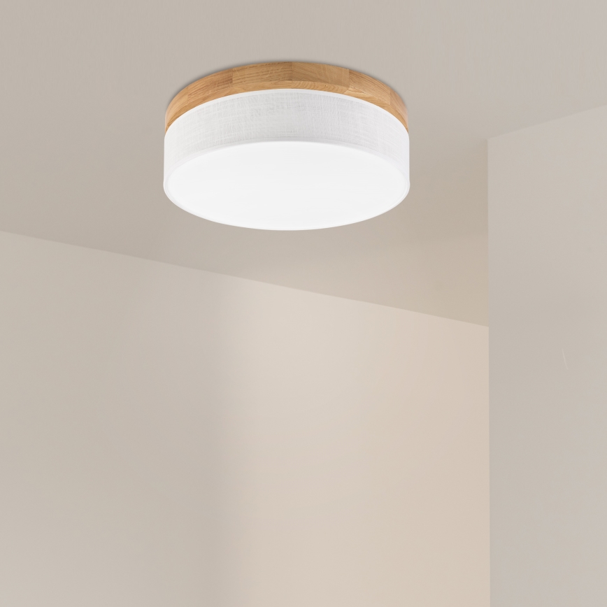 Brilagi - LED Deckenleuchte BELLADONNA LED/36W/230V Ø 40 cm weiß/Eiche