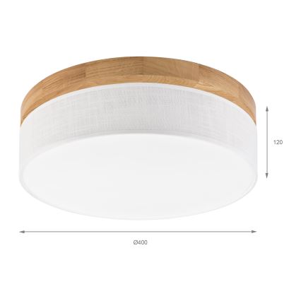 Brilagi - LED Deckenleuchte BELLADONNA LED/36W/230V Ø 40 cm weiß/Eiche