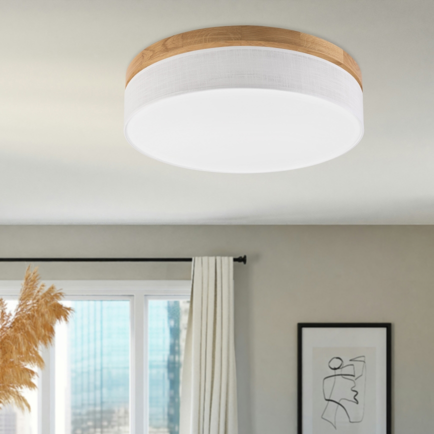 Brilagi - LED Deckenleuchte BELLADONNA LED/36W/230V Ø 50 cm weiß/Eiche