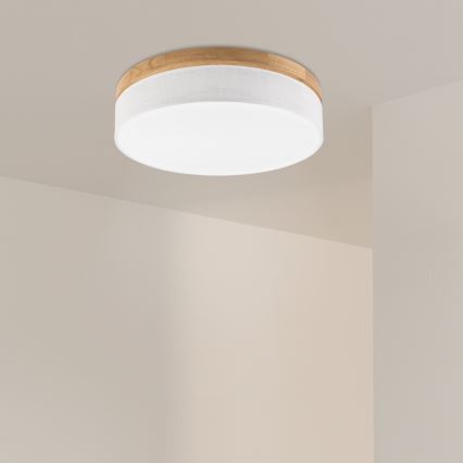 Brilagi - LED Deckenleuchte BELLADONNA LED/36W/230V Ø 50 cm weiß/Eiche