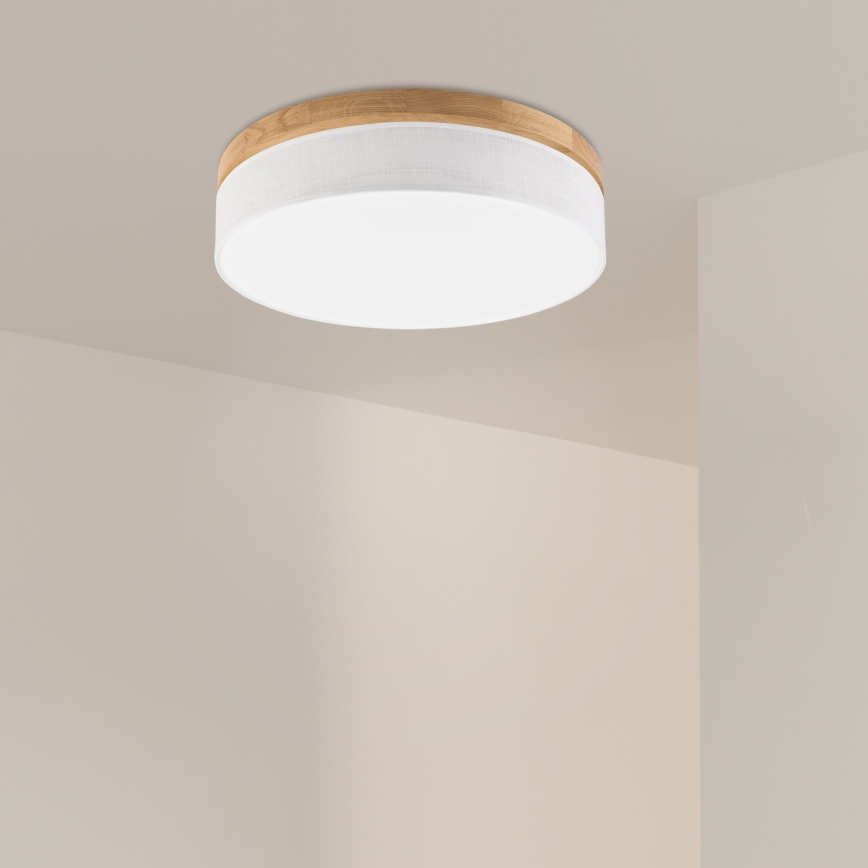 Brilagi - LED Deckenleuchte BELLADONNA LED/36W/230V Ø 50 cm weiß/Eiche