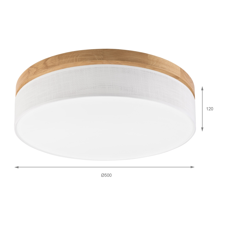 Brilagi - LED Deckenleuchte BELLADONNA LED/36W/230V Ø 50 cm weiß/Eiche