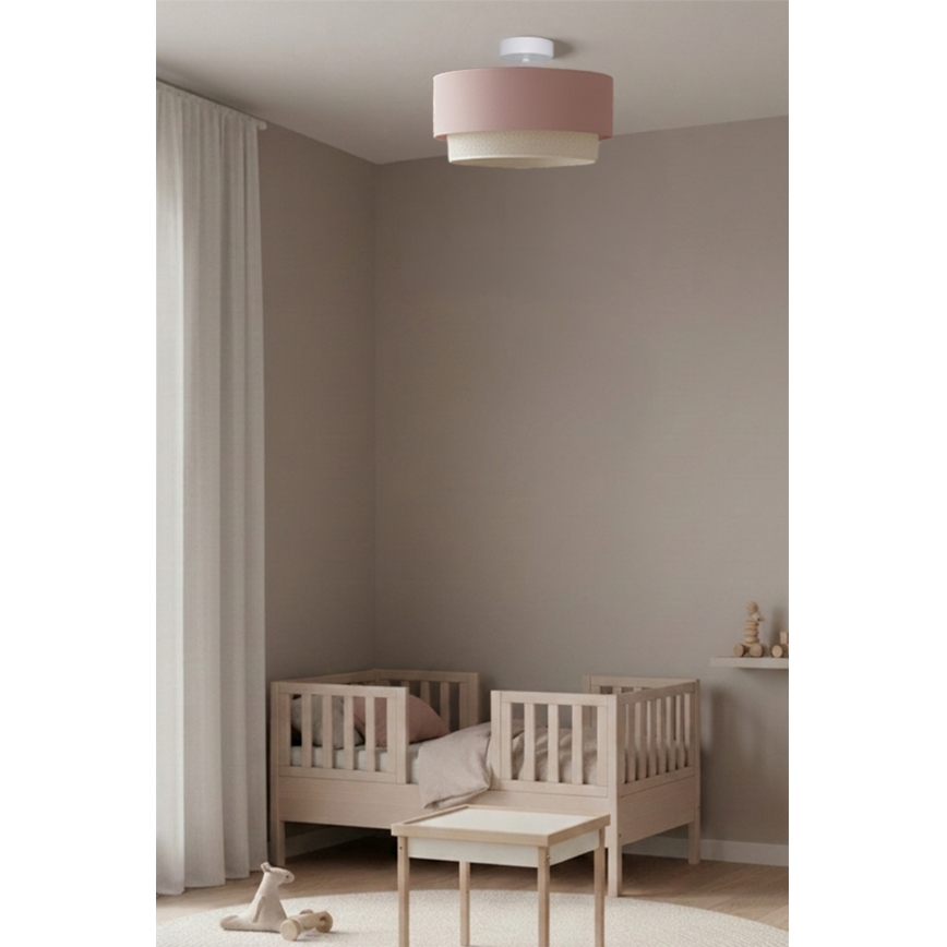 Brilagi - LED-Deckenleuchte BOHO BOBO 1xE27/10W/230V Ø 40 cm rosa/creme
