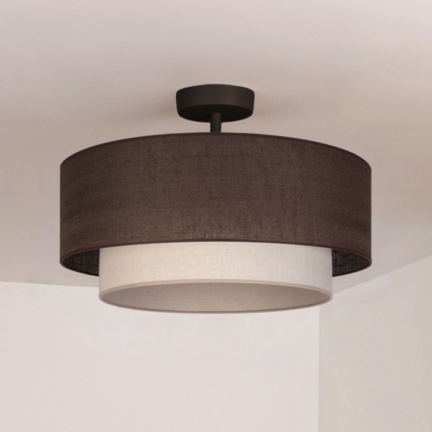 Brilagi - LED-Deckenleuchte BOHO ECO 1x E27/10W/230V Ø 40 cm braun/creme